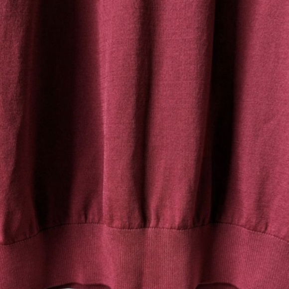 COS Knit Short Sleeve Pleated Shoulder Pullover Midi Dress Womens Sz XS Burgundy - Picture 4 of 7